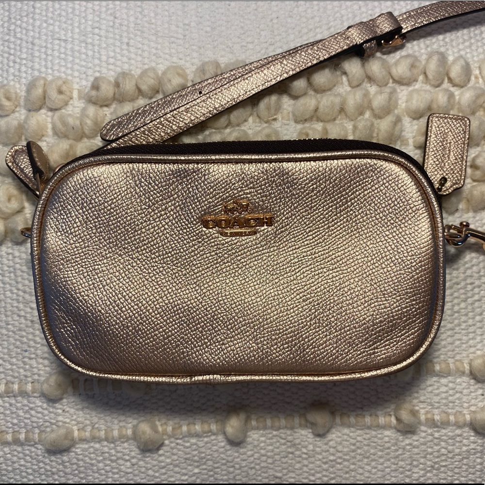 Coach Rose Gold Crossbody with Gold Accents